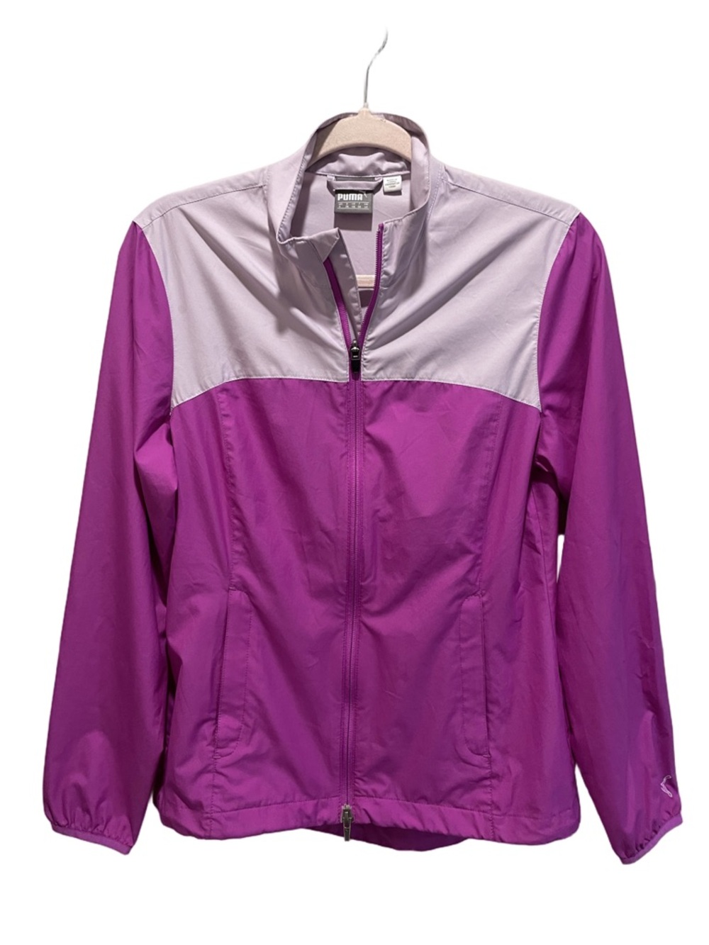 Puma Windbreaker purple/violet zip up jacket. Size S.